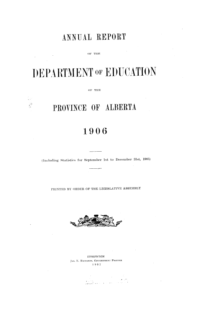 Annual report Alberta. Department of Education.