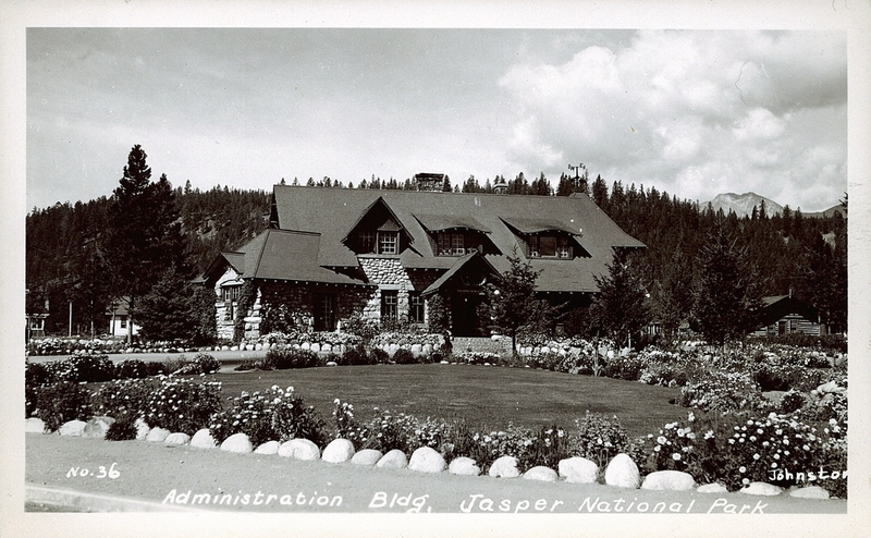 Postcard 7916: Johnston Tom H., Administration Bldg, Jasper National ...