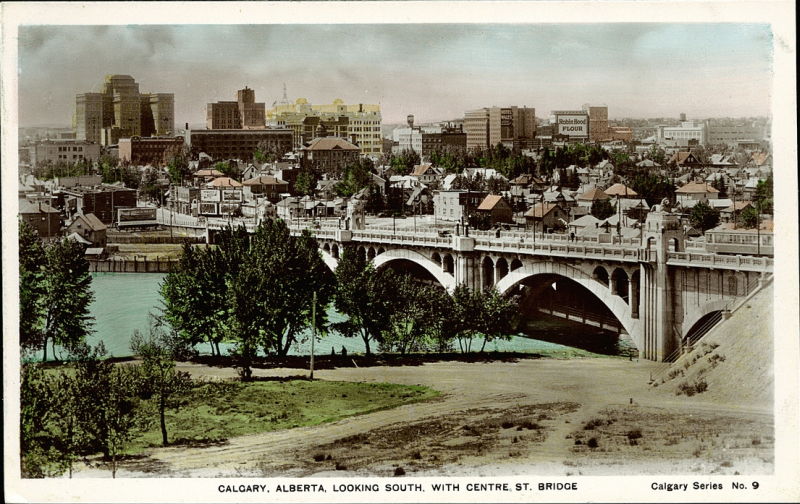 Postcard 11986: The Camera Products Co, Calgary, Alberta, Looking South ...