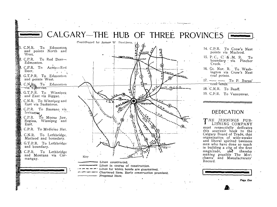 CALGARY SUNNY ALBERTA Merchants and Manufacturers Record 1911 Alberta). Calgary